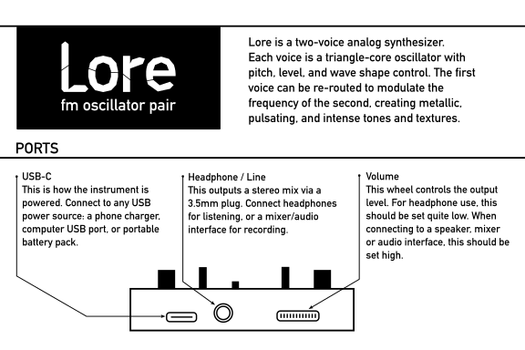 Crows Electromuisic - Lore - fm oscillator pair
